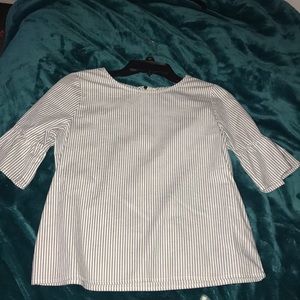 White and Blue striped Blouse